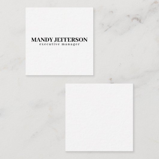 プロフェッショナルエレガントミニマルモダンリストの名前 エンクロージャーカード (正面/裏面)