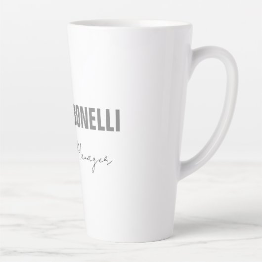 プロフェッショナルエレガントミニマルモダンリストの名前 カフェラテマグ (右)