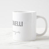 プロフェッショナルエレガントミニマルモダンリストの名前 ジャンボコーヒーマグカップ (右)