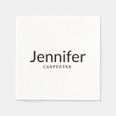 プロフェッショナルエレガントミニマルモダンリストの名前 スタンダードカクテルナプキン (正面)