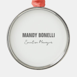 プロフェッショナルエレガントミニマルモダンリストの名前 メタルオーナメント