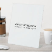 プロフェッショナルエレガントミニマルモダンリストの名前 台座サイン (インサイチュ)