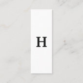 プロフェッショナルエレガントミニマル白黒モノグラム スキニー名刺 (正面)