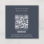 プロフェッショナルエレガントミニマル《写真》ぼけ味QRコード スクエア名刺 (裏面)
