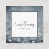 プロフェッショナルエレガントミニマル《写真》ぼけ味QRコード スクエア名刺 (正面)