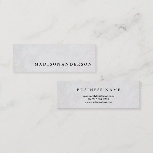 プロフェッショナルエレガントミモダンミナカスタマイズリスト スキニー名刺 (正面/裏面)