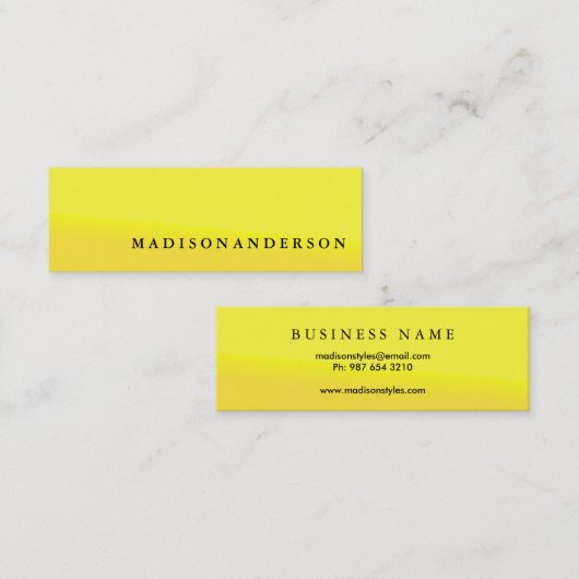 プロフェッショナルエレガントミモダンミナカスタマイズリスト スキニー名刺 (正面/裏面)