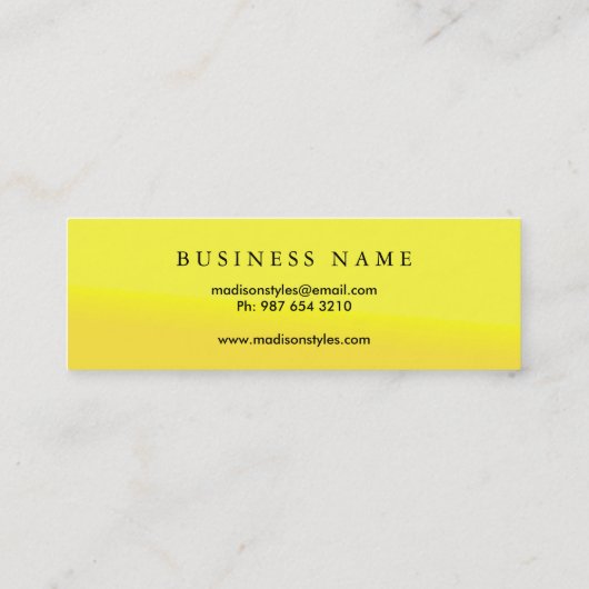 プロフェッショナルエレガントミモダンミナカスタマイズリスト スキニー名刺 (裏面)