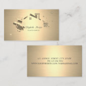 プロフェッショナルエレガントメイド清掃用ハウス金ゴールド 名刺 (正面/裏面)