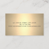 プロフェッショナルエレガントメイド清掃用ハウス金ゴールド 名刺 (裏面)