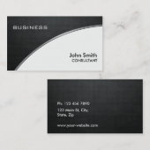 プロフェッショナルエレガントメタル白黒群 名刺 (正面/裏面)