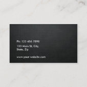 プロフェッショナルエレガントメタル白黒群 名刺 (裏面)