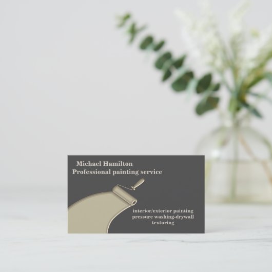 プロフェッショナルエレガントモダンのサービス業務 名刺 (スタンド正面)