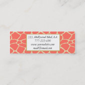 プロフェッショナルエレガントモダンの上品なキリン スキニー名刺 (裏面)