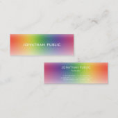 プロフェッショナルエレガントモダンカラフルシンプル スキニー名刺 (正面/裏面)