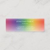 プロフェッショナルエレガントモダンカラフルシンプル スキニー名刺 (裏面)
