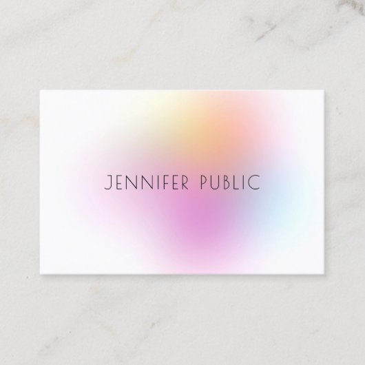 プロフェッショナルエレガントモダンカラフルデザイン 名刺 (正面)