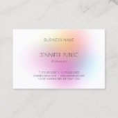 プロフェッショナルエレガントモダンカラフルデザイン 名刺 (裏面)