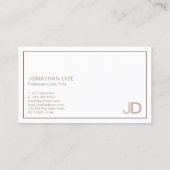 プロフェッショナルエレガントモダンクリエイティブモノグラム 名刺 (裏面)