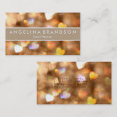 プロフェッショナルエレガントモダングリッターイベントプランナー 名刺 (正面/裏面)