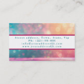 プロフェッショナルエレガントモダングリッターイベントプランナー 名刺 (裏面)