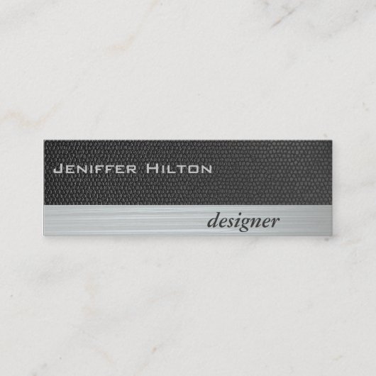 プロフェッショナルエレガントモダングレイ感 スキニー名刺 (正面)