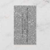 プロフェッショナルエレガントモダンシルバーグリッター 名刺 (裏面)