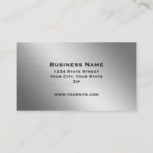 プロフェッショナルエレガントモダンシルバーブラック 名刺 (裏面)