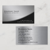 プロフェッショナルエレガントモダンシルバー事業 名刺 (正面/裏面)