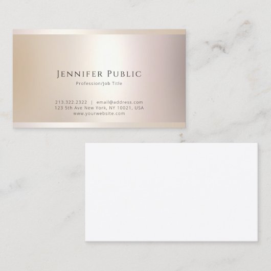 プロフェッショナルエレガントモダンシンプルテンプレートトレンディー 名刺 (正面/裏面)