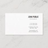 プロフェッショナルエレガントモダンシンプルテンプレート 名刺 (裏面)