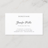 プロフェッショナルエレガントモダンシンプルデザインテンプレート 名刺 (裏面)