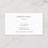 プロフェッショナルエレガントモダンシンプルデザインテンプレート 名刺 (裏面)