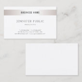 プロフェッショナルエレガントモダンシンプルデザイン銀 名刺 (正面/裏面)