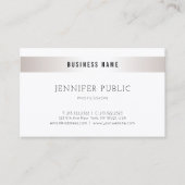 プロフェッショナルエレガントモダンシンプルデザイン銀 名刺 (正面)