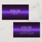 プロフェッショナルエレガントモダンダークパープル 名刺 (正面/裏面)