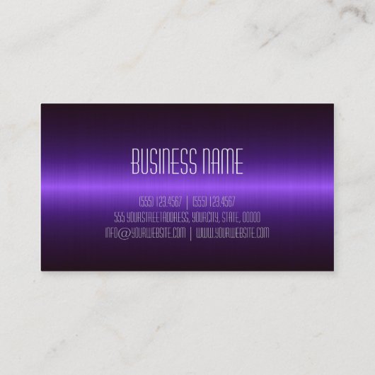 プロフェッショナルエレガントモダンダークパープル 名刺 (裏面)