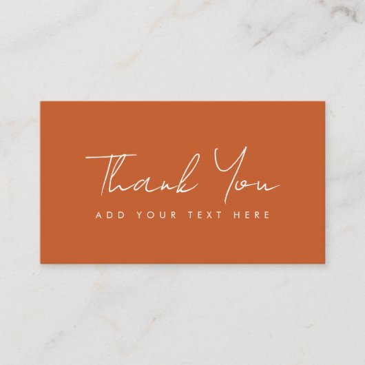 プロフェッショナルエレガントモダンテラコッタサンキュー 名刺 (正面)