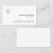 プロフェッショナルエレガントモダンテンプレートのアップロードロゴ 名刺 (正面/裏面)