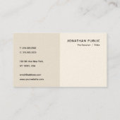 プロフェッショナルエレガントモダンテンプレートラグジュアリー 名刺 (裏面)