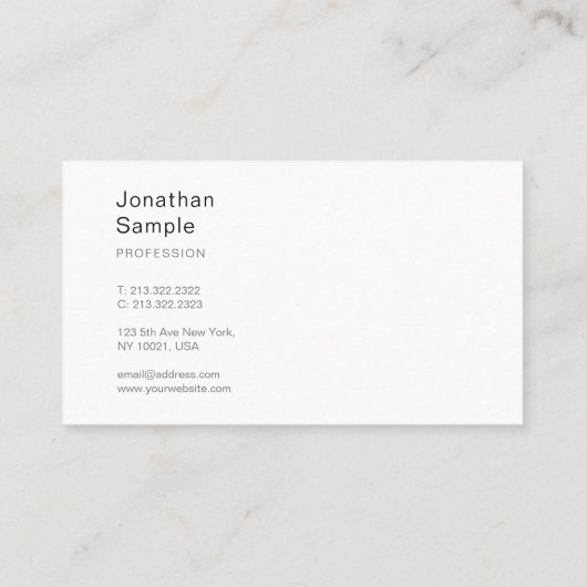 プロフェッショナルエレガントモダンデザインクリーン平野 名刺 (裏面)