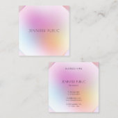 プロフェッショナルエレガントモダンデザイントレンディーカラフル スクエア名刺 (正面/裏面)