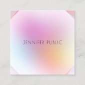 プロフェッショナルエレガントモダンデザイントレンディーカラフル スクエア名刺 (正面)