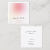 プロフェッショナルエレガントモダントレンディークリエイティブプレーン スクエア名刺 (正面/裏面)