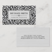 プロフェッショナルエレガントモダンヒョウ皮#25 名刺 (正面/裏面)