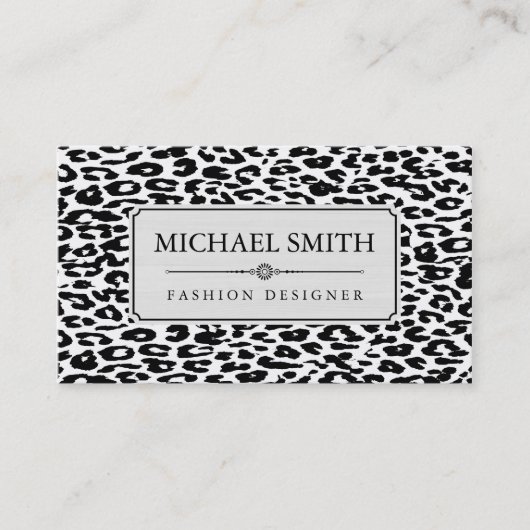 プロフェッショナルエレガントモダンヒョウ皮#25 名刺 (正面)