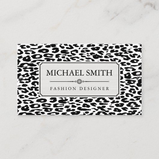プロフェッショナルエレガントモダンヒョウ皮#25 名刺 (正面)