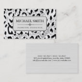 プロフェッショナルエレガントモダンヒョウ皮#31 名刺 (正面/裏面)