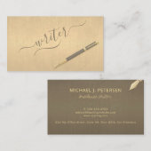 プロフェッショナルエレガントモダンフェイク金ゴールド 名刺 (正面/裏面)