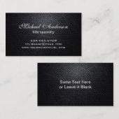 プロフェッショナルエレガントモダンブラック引掻き金属 名刺 (正面/裏面)